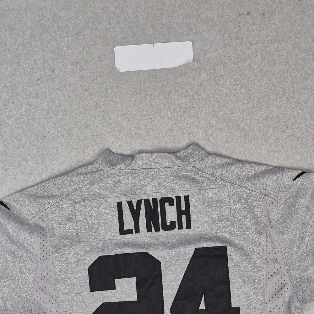 Oakland Raiders Men Jersey S Gray Nike Marshawn Lynch 24